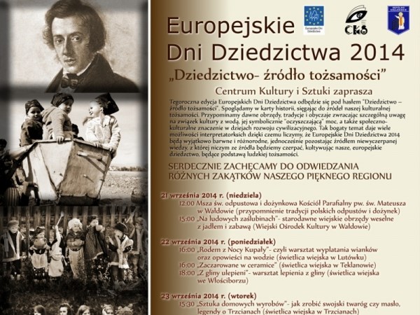Europejskie Dni Dziedzictwa 2014 "Dziedzictwo - Źródło Tożsamości"