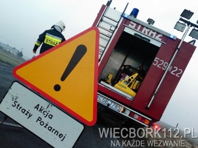 Wypadek na trasie Więcbork - Witunia wybudowanie (FOTO)