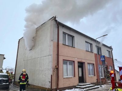 Pożar mieszkania w Kamieniu Krajeńskim. Jedna osoba poszkodowana, zginął pies [FOTO]