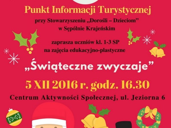 "Świąteczne zwyczaje" - zapraszamy na zajęcia!