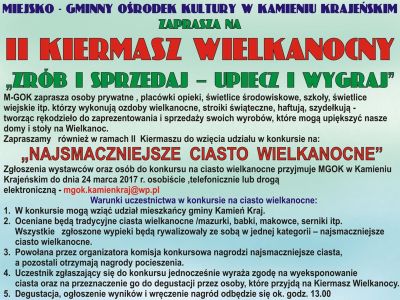 II Kiermasz Wielkanocny "Zrób i sprzedaj - upiecz i wygraj"
