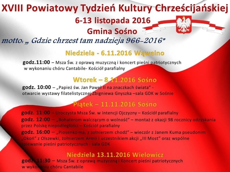XVIII Powiatowy Tydzień Kultury Chrześcijańskiej