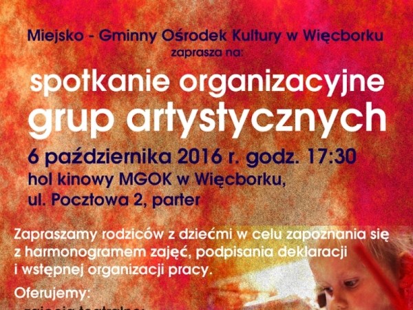 Spotkanie organizacyjne grup artystycznych