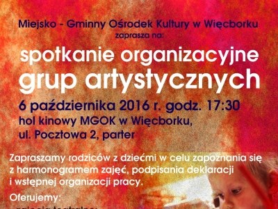 Spotkanie organizacyjne grup artystycznych